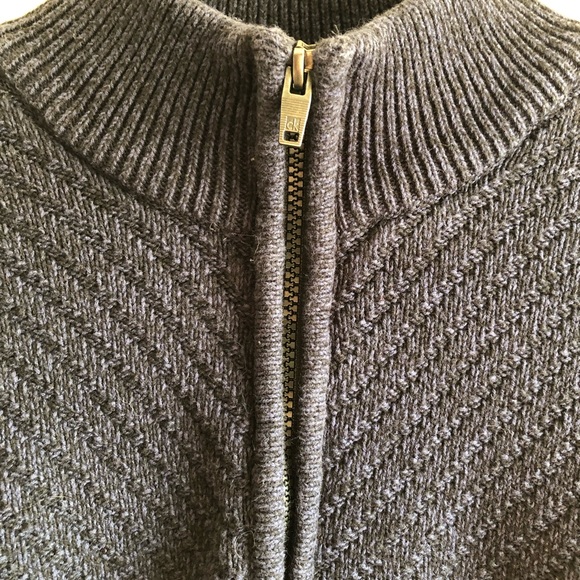 Calvin Klein Men’s Zip Up Knit Sweater - Picture 4 of 5
